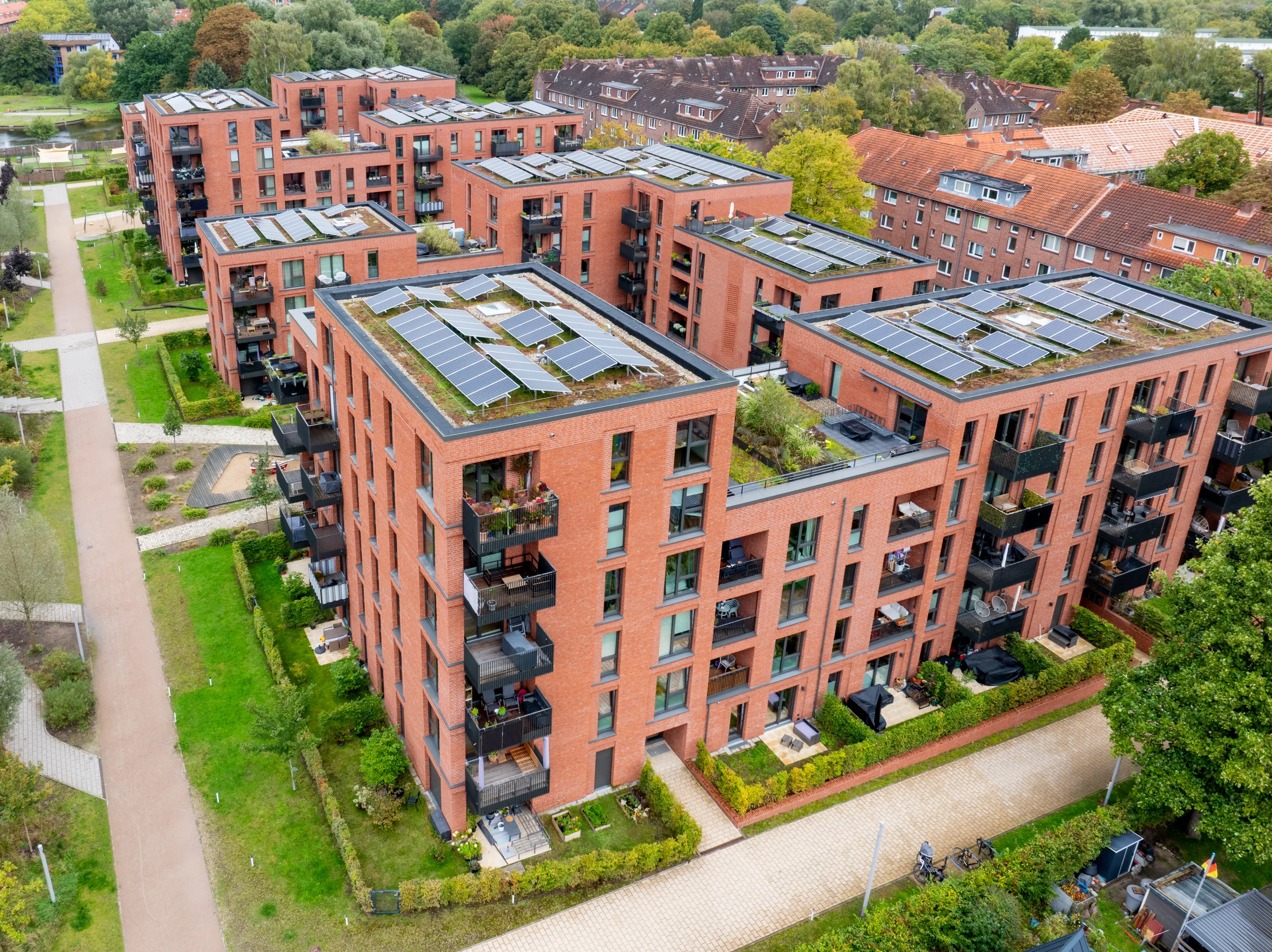 Wohnquartier aus der Luft