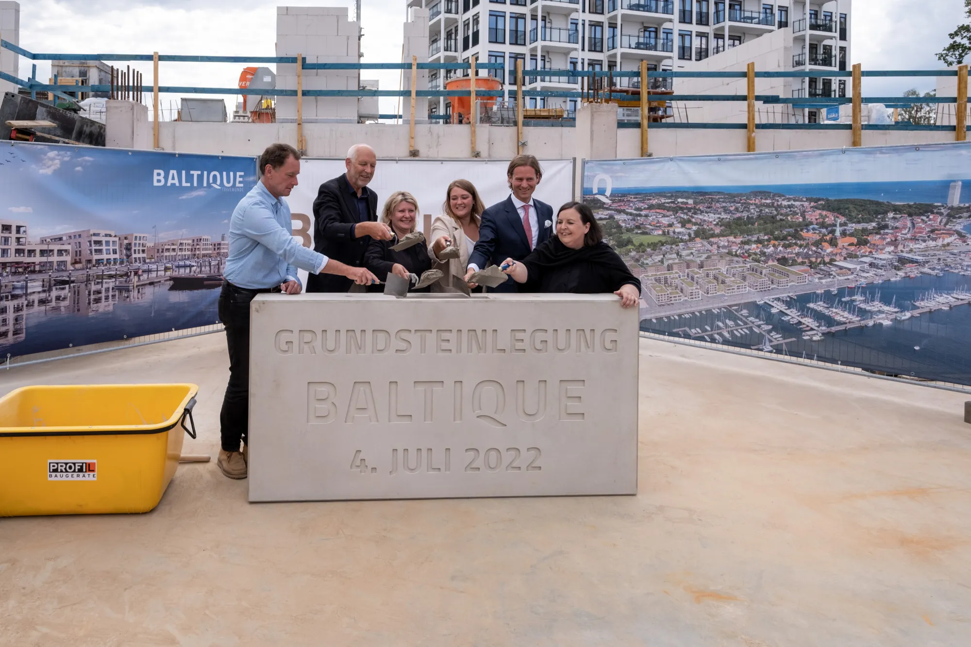 Grundsteinlegung für BALTIQUE in Travemünde